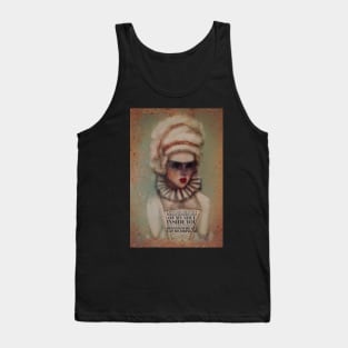 Red Queen As Marie Antoinette Romantic Poetry Gold Foil Tank Top